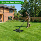 Tegarbed Lawn Leveling Rake 30x10 inch - Professional Ground Leveler for Soil & Sand, 6.5FT Ergonomic Long Handle Landscape Rake for Garden, Backyard, Top Dressing , Black