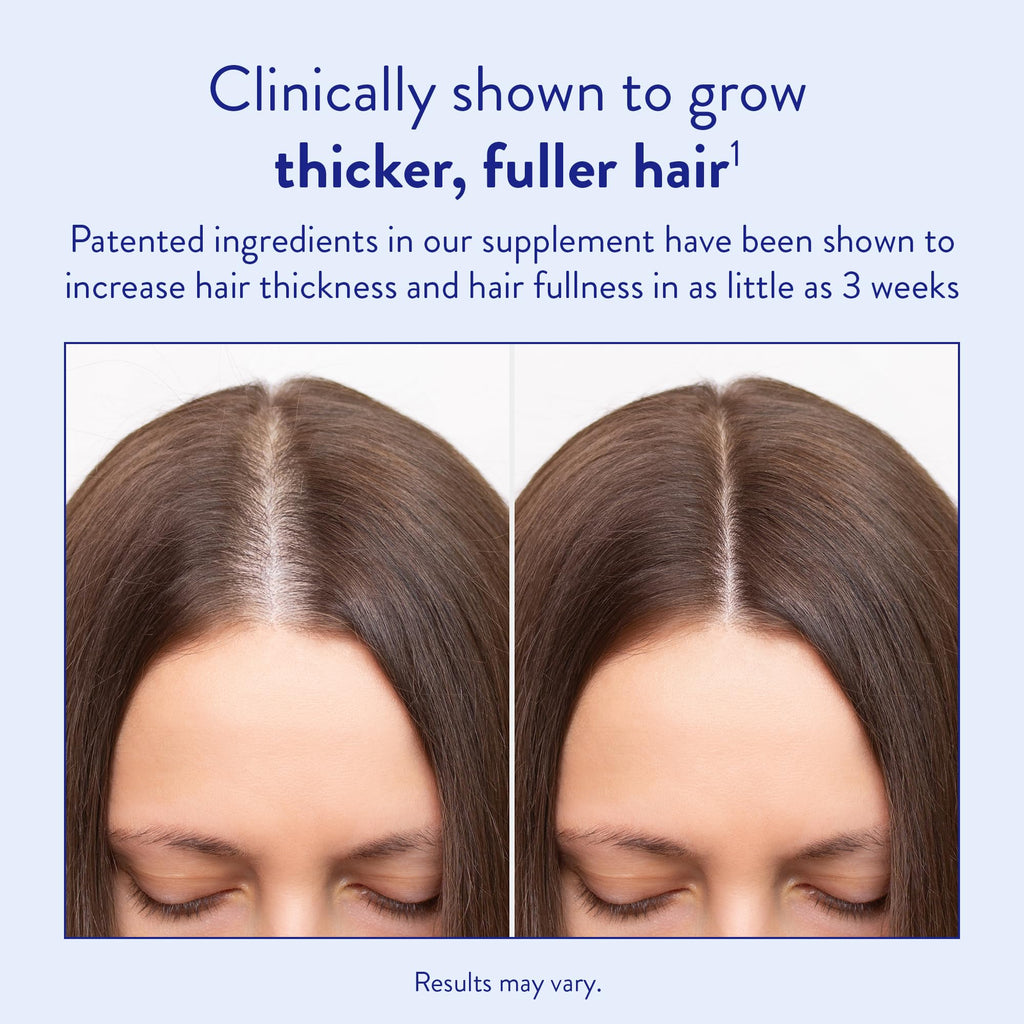 Routine Wellness Hair Growth Supplement – CLINICALLY Tested Thicker, Fuller-Looking Hair Support with Biotin & Key Nutrients, Vegetarian & Gluten-Free Vitamins - 2 Bottles, 60 Day Supply