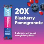 IQMIX Hydration Electrolyte Powder – 4-in-1 Formula for Hydration, Mental Clarity, Mood and Recovery – Sugar-Free Drink Mix, Keto, Magnesium L-Threonate, Lion’s Mane – 20 Count Blueberry Pomegranate