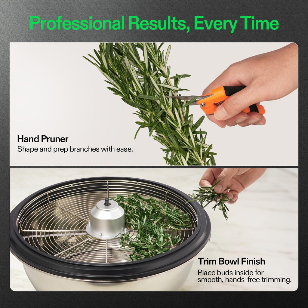 VIVOSUN 19" Bud Leaf Bowl Trimmer with Clear Dome, Stainless Steel Blades