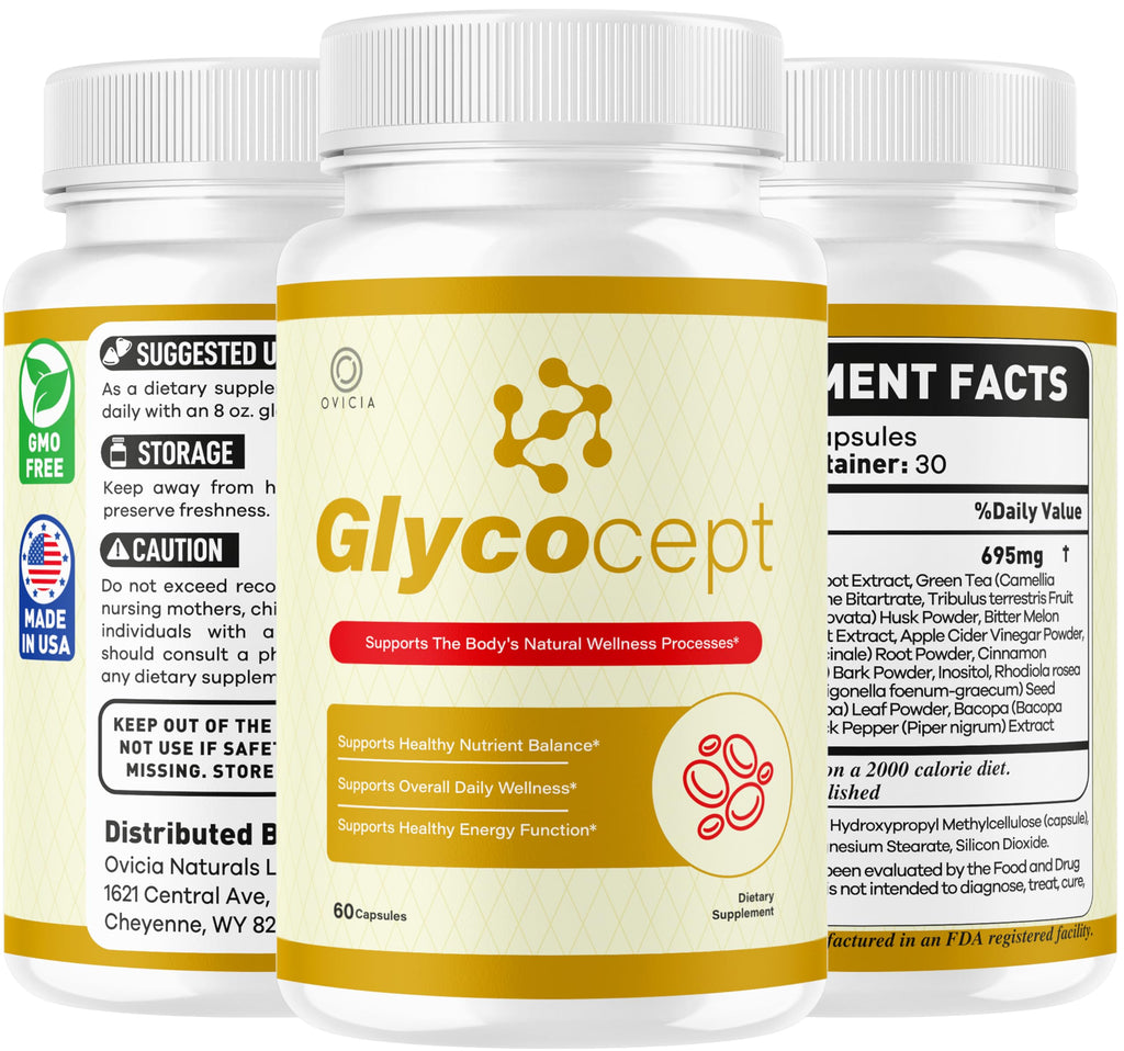 (2 Pack) Glycocept - Glycocept Advanced Formula Support Capsules All Natural Premium Ingredients Maximum Strength, Daily Pills Support Vitamins for Health and Wellness, 120 Capsules for 2 Months
