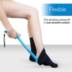 RMS Compression Stocking or Sock Aid for Removing Socks or Light to Medium Compression Hosiery for Men or Women with Arthritis or Limited Mobility (Blue)