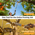 Pole Saw For Tree Trimming,2-In-1 Manual Handheld Pole Pruning Saw, 10.8 FT Long Tree Trimmer With 15.7" Triple-Ground Sharp Blade Cutter For Branches,Orchard, Palm Trees, Shrubs,Limbs