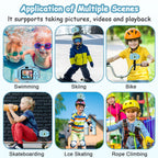 Agoigo Kids Waterproof Underwater Camera Toy for Boys Girls Ages 3-12, Blue