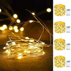 4 Pack Fairy Lights Battery Operated 16FT 50 LED String Lights Warm White