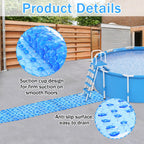3 Pcs Ground Pool Drainage Walkway Mats, 15.7x27.6 Inch Non-Slip Pebble Stone Pool Surround Mats, Interlocking Drainage Deck Tiles for Above Ground Pool, Patio, Lawn Protection
