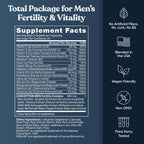 Eu Natural Conception for Him - Male Fertility Supplements with Ashwagandha, Folate & Zinc - Sperm Count, Motility & Strength Support - Fertility Support for Men, 120 Vegetarian Capsules