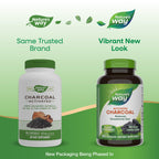 Nature's Way Activated Charcoal, Binds Unwanted Materials and Gas in the Digestive Tract*, 560 mg per 2-Capsule Serving, 360 Capsules (Packaging May Vary)