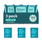 goodwipes Flushable Wipes - Shea-Coco, 153 Wipes (3 Pack + 3 Singles)