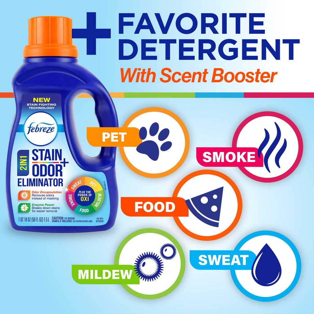 Laundry Rinse Additives Febreze Laundry Detergent Additive, Original Strength In Wash Odor ...