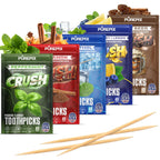 PurePix Flavored Toothpicks Variety Pack, Thick Durable Quit Smoking Support, Infused with Long-Lasting Flavor to Help Fight Cravings, 40 Count per Pouch, Vegan & Gluten-Free, Made in USA, (Pack of 5)