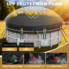 ZhenXingCheng 8 FT Round Pool Covers for Above Ground Pools, 500D Pool Solar Cover with Fast Tightening Ratchet, Stock Pool Tank Cover Ideal for Waterproof Dustproof Windproof