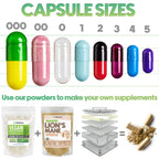 XPRS Nutra Size 2 Empty Capsules - 1000 Count Empty Gelatin Capsules - Pills DIY Capsule Filling - Pure Bovine Pill Gel Caps for Do-It-Yourself Supplements (Clear Red/White)
