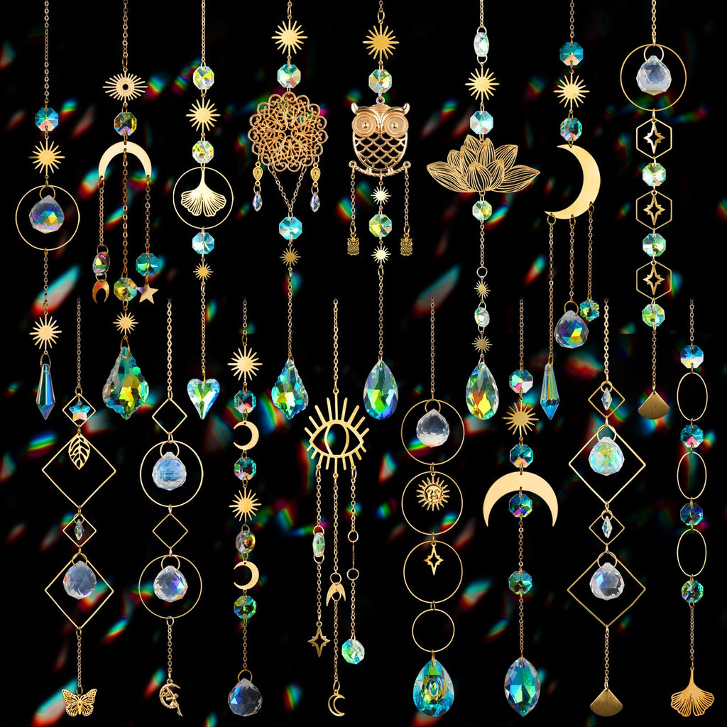 16pcs Crystal Suncatcher, Colorful Suncatchers Sun Catchers Indoor Window