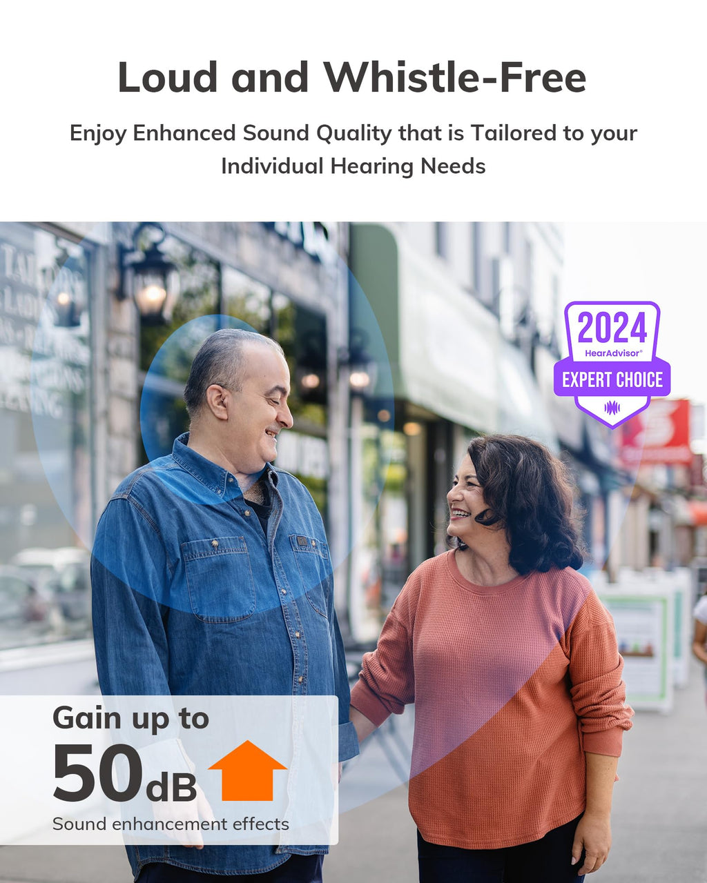 ELEHEAR-Beyond OTC Hearing Aids, AI Powered Speech Enhancement and Tinnitus Masking, Superior Sound Quality, Connectivity with iOS or Android Devices via Bluetooth 5.3, for Seniors and Adults