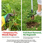 OUTUQ Stand-Up Weed Puller Tool - Stainless Steel with Ergonomic Handle & Foot Pedal