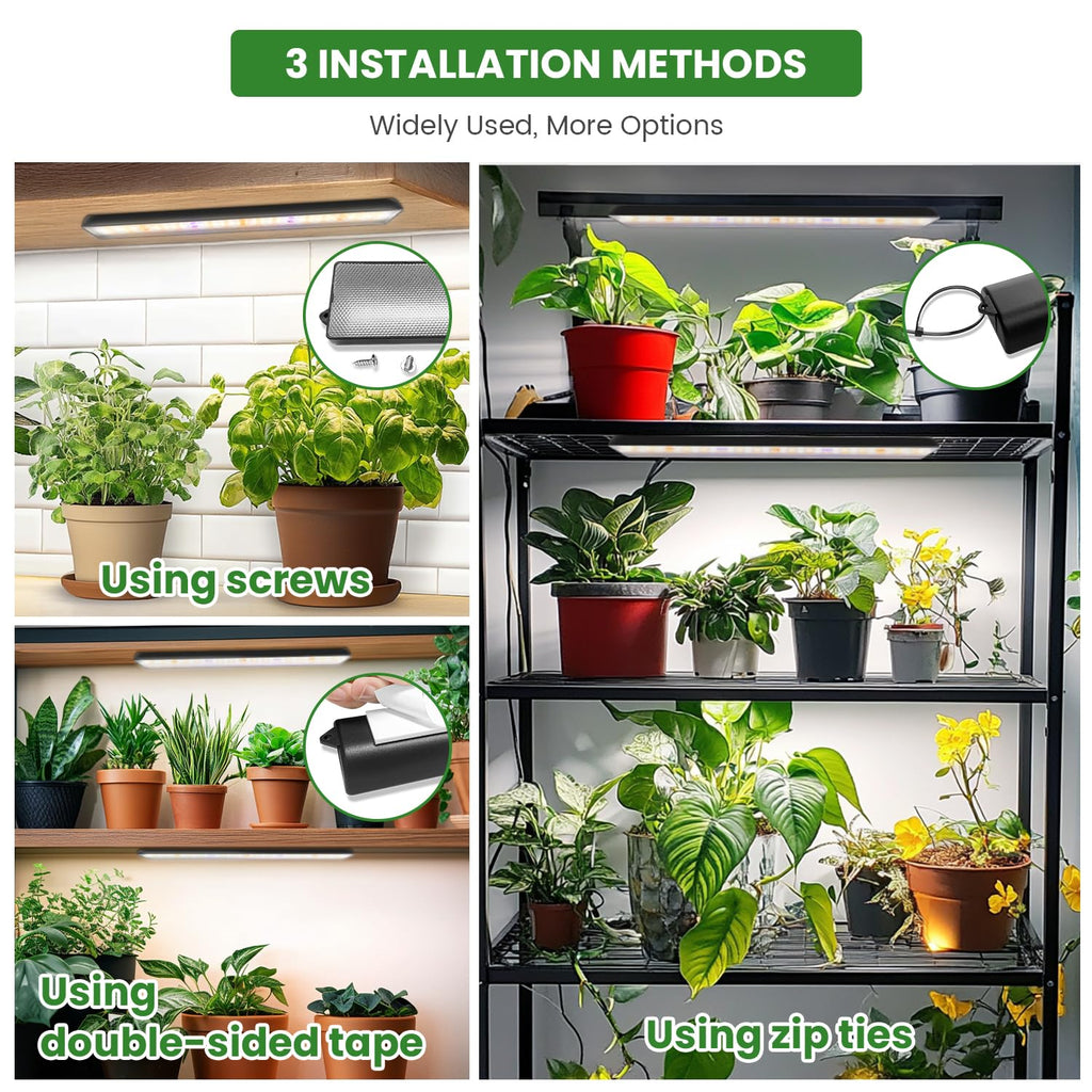 Wolezek 14in Grow Light Strip for Indoor Plants, Full Spectrum