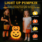 3FT Pumpkin Halloween Decorations Outdoor, 8 Modes Battery Operated Pumpkin Decorations, Collapsible Jack-o-Lantern Halloween Lights for Home, Party, Yard, Porch Thanksgiving Fall Decorations
