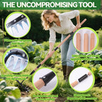 Gardenia 9-Tine Iron Weeding Rake, Heavy Duty Weed Puller for Garden Soil
