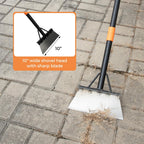 Garden Flat Shovel,Heavy Duty Weeding Tools Gardening,60" Long Handle Metal Floor Scraper,Multifunctional Cleaning Shovel for Lawn Edging, Scraping, Weed, Ice and Snow Removal