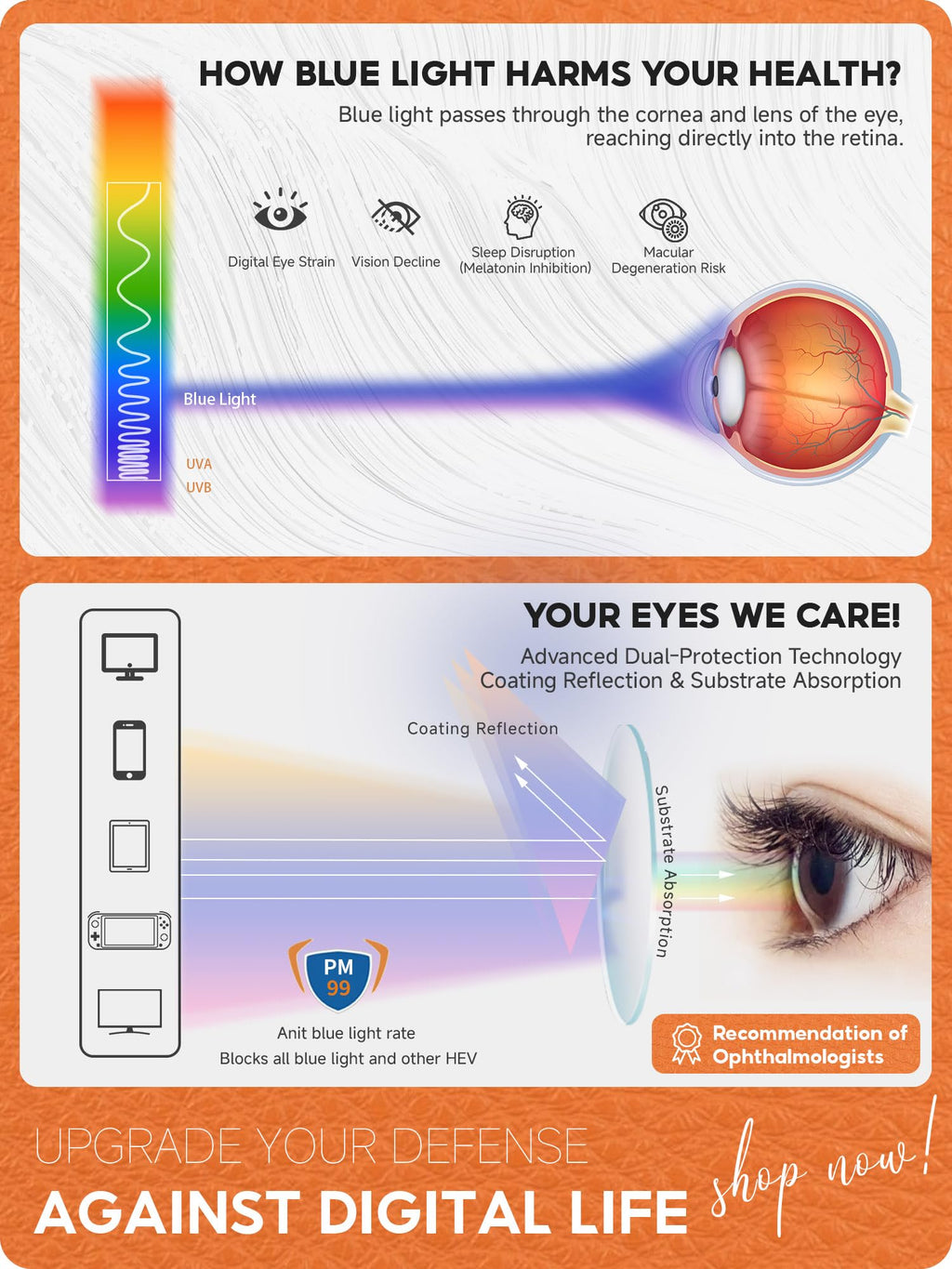 VMJFBJ Blue Light Glasses for Woman, Fashion Cat Eye Anti Blue Light Blocking Glasses Women, TR90 Lightweight Computer Glasses for Gaming & Screen Use, Reduce Eye Strain & Improve Sleep,Tortoise