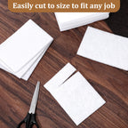 40 PCS White Non Woven Pads, Light Duty Scouring Pad, Abrasive Surface Scrubber, Non Scratch Scrubbing Pad, Multi Scouring Sponge for Home Workshop Cleaning Polishing(4 x 6 Inch)
