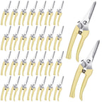 Chumia 30 Pcs Garden Flower Shears Pruning Scissors Heavy Duty Plant Scissors Trimming Garden Clippers Hand Tree Pruner for Yard Gardening Plants Hedge Flower Tree Cutting Secateurs (Beige)