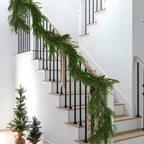 Hananona 2Pcs 6FT Christmas Garlands, Real Touch Norfolk Pine Garland