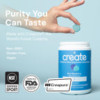 Create Creatine Monohydrate Gummies for Men & Women, Boost Focus, Strength, and Endurance, Anti-Melting Formula, Vegan, Gluten-Free, Non-GMO, 1.5g of Creatine per Gummy (Blue Raspberry)