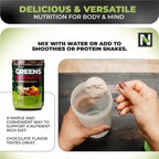 Nutrology Greens & Fruits Powder-Naturally Sourced Fruits, Vegetables, Beet Powder & Mushroom Blend, Probiotics, Digestive Enzymes, Fiber, Antioxidants, Immune Support, Gluten Free - Chocolate