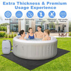 TIXANF 100x100 Inch Hot Tub Mat, Inflatable Hot Tub Mat, Large Washable Floor Protection Mat, Portable Spa Pool Accessories, Waterproof Non-Slip Underlining Absorbent Spa Pool Floor Base Protection