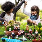 GGSTDDUP 82 Pcs Miniature Gnome Resin Figures, Fairy Garden Accessories Set