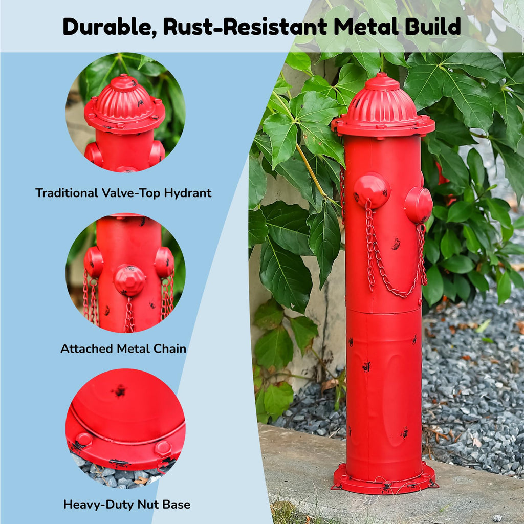 CaliDecor Fire Hydrant for Dogs to Pee On 24" Dog Fire Hydrant Pee Post