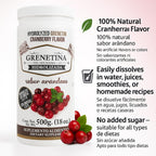 Pretty Bee Hydrolyzed Collagen Powder, Grenetina En Polvo Cranberry Flavor, Grenetina Organica, Collagen Supplement, Grenetina Hidrolizada En Polvo, 100% Natural, 18 oz