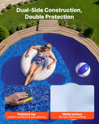 VEVOR 10 ft Round Stock Tank Pool Liner, Overlap Swimming Pool Liner for 27.5 in Wall Height, Extra Thick Heavy Gauge Vinyl, Easy Install with Leak-Proof Patches, Designed for Steel Sided Above-Ground