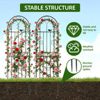 Amoskey Durable Garden Trellis for Climbing Plants - Outdoor Trellis Supports for Lush Greenery - Ideal for Vines, Flowers, and Vegetables, Easy Installation & Space-Saving Design (71"H*20"W -2 pack)