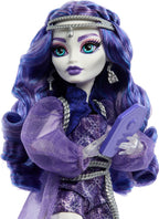 Monster High Spectra Vondergeist Doll with Pet Ferret Rhuen and Accessories Like Backpack, Tablet, Snacks and More