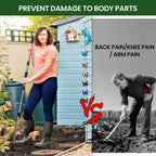 Garden Weed Pulling Tool with Long Handle, Garden Hoe and Weed Rake