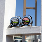 Komelon 433IEHV High-Visibility Professional Tape Measure both Inch and Engineer Scale Printed 33-feet by 1-Inch, Chrome