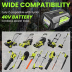 2Pack High Capacity 7500mAh Replacement for Ryobi 40V Battery and OP401 Charger Compatible with Ryobi 40 Volt Battery Lithium OP40261 OP4050 OP4040 OP40401 OP40201 OP40601 Cordless Power Tools(3Pack)