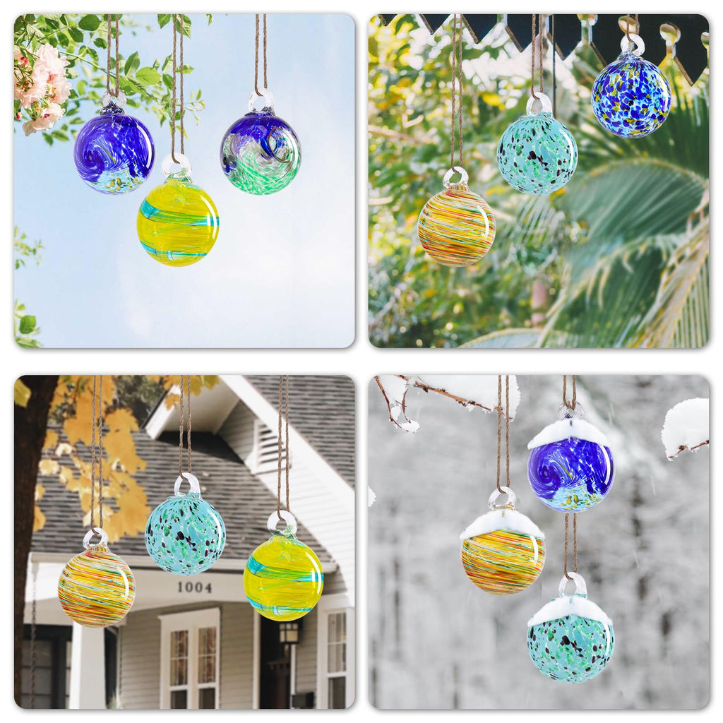 VCUTEKA Hanging Garden Gazing Ball, Glass Witch Ball for Outdoor Decor, 3"