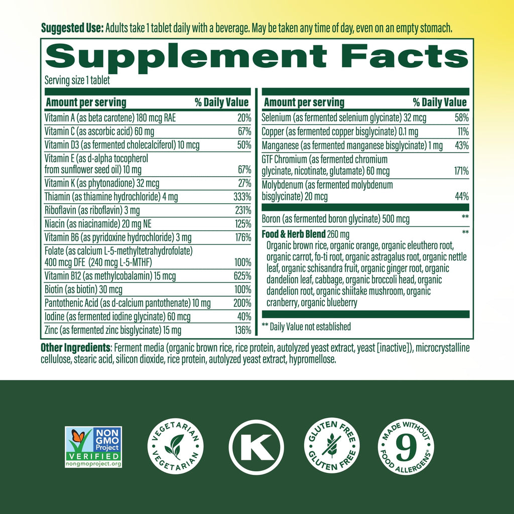 MegaFood One Daily Mens Multivitamins - Multivitamin for Men - Vitamin C, Vitamin D3 & Vitamin B12 - Muscle, Energy Metabolism & Immune Support - Vegetarian, Gluten Free - 30 Tablets, 30 Servings