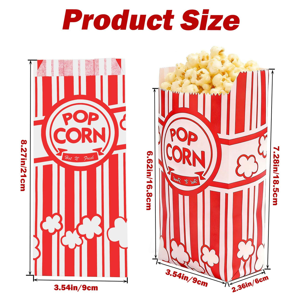 Homrelaxy 144 Pcs Paper Popcorn Bags for Party, 1 oz Individual Servings