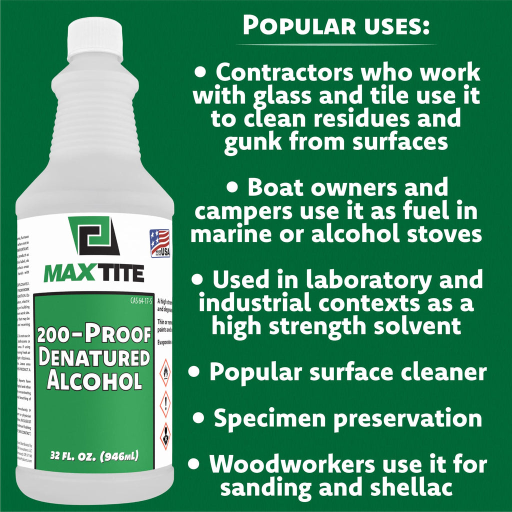 MAXTITE Denatured Alcohol, 200-Proof (32 oz)