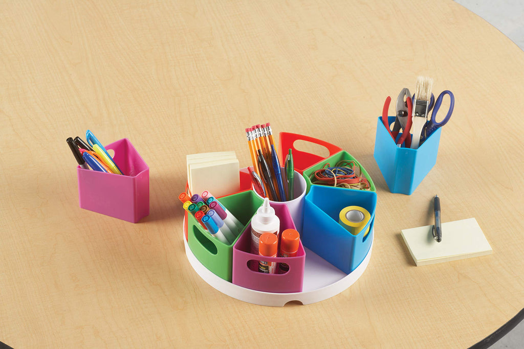 Learning Resources Create a Space Storage Center - Toy Desk Organizer, Classroom Workspace Must Haves, Homeschool Organization, Arts & Crafts, Rotating Caddy, Office & Teacher Supplies
