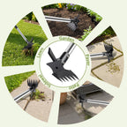 2 in 1 Crack Weeder and Weed Puller with 57" Long Handle for Outdoor Use