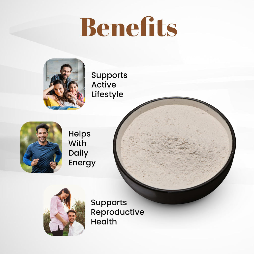 100% Natural Wild Cultivated Safed Musli Powder - Chlorphytum Borivillianum 227 GMS / 1/2 LB Pound / 08 Oz - Processed in FDA Registered Facility (A 100% Natural Health Supplement)