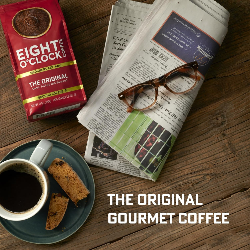 Eight O'Clock Coffee, The Original, Medium Roast Whole Bean Coffee, 30 Ounce, Sweet, Fruity, Well-Balanced
