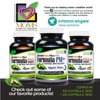 Moms For Nutrition All Natural Muscle Relax Formula PM Plus - Over 1,150 Milligram Support - Night-Time Relaxer - Maximum Strength Natural Relaxant - Capsules (120 Count)