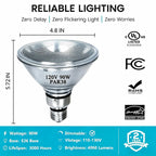 Lachesan PAR38 Halogen Flood Light Bulbs 90W 2 Pcs, Fit for Indoor Outdoor